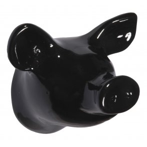 Piggy Wall Hook - black