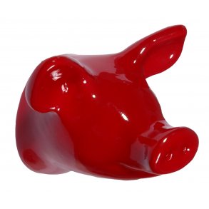 Piggy Wall Hook - red