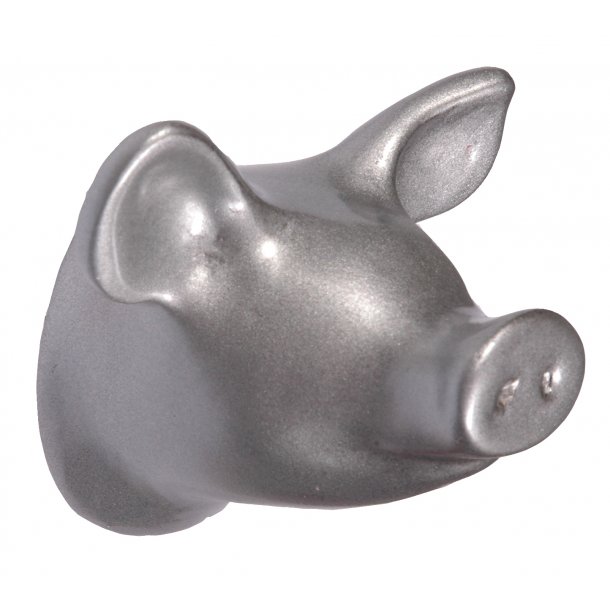 Piggy Wall Hook - silver