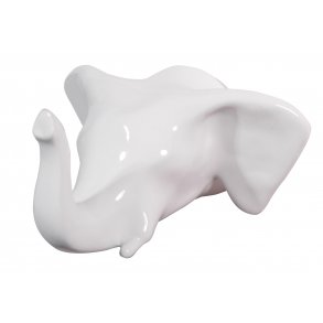 Elephant Wall Hook - white