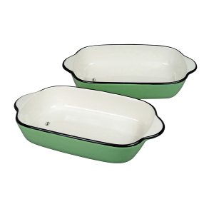 Oven Dish set/2 - vintage green