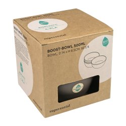 BOOST-BOWL 500ML set/4 - mocha brown