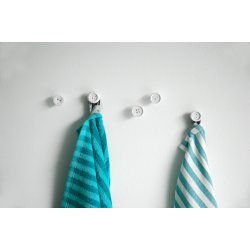 Button Up Wall Hooks set/5 - hvid