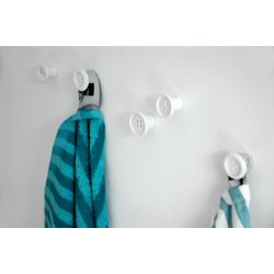 Button Up Wall Hooks set/5 - hvid
