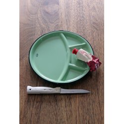 Fondue Plate - vintage green