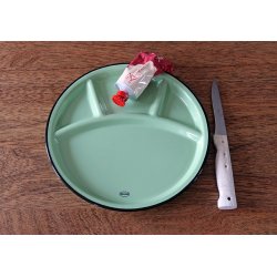Fondue Plate - vintage green