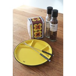 Fondue Plate - yellow