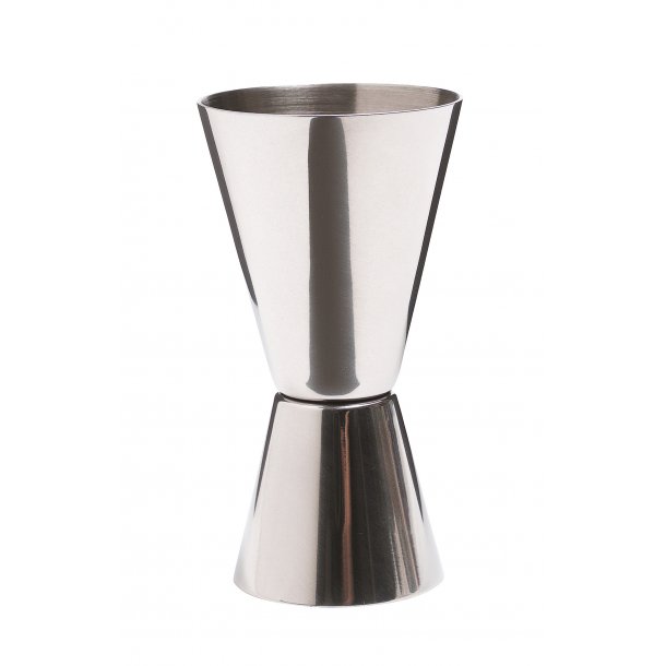Dual Measure Cup 25/50ml. - stainless steel