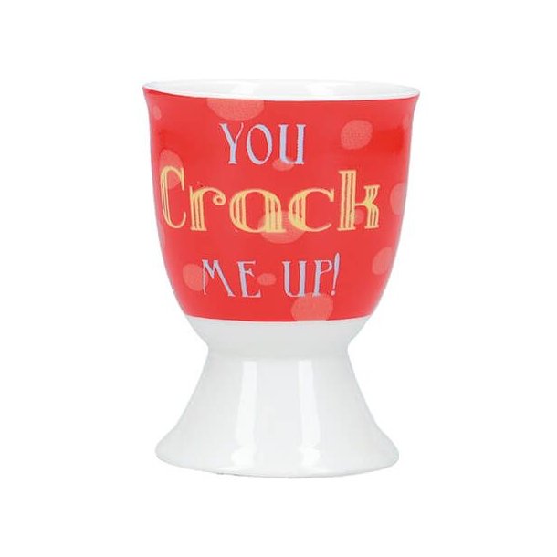 Porcelain Egg Cup - you crack me up