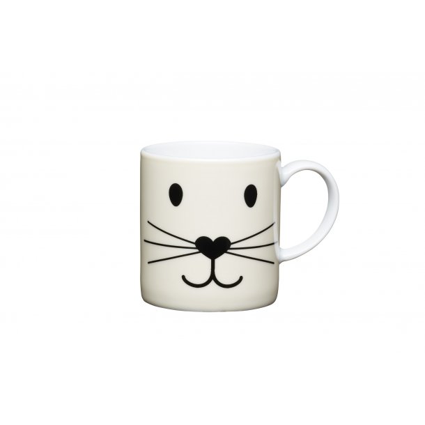 Porcelain Espresso Cup - cat face